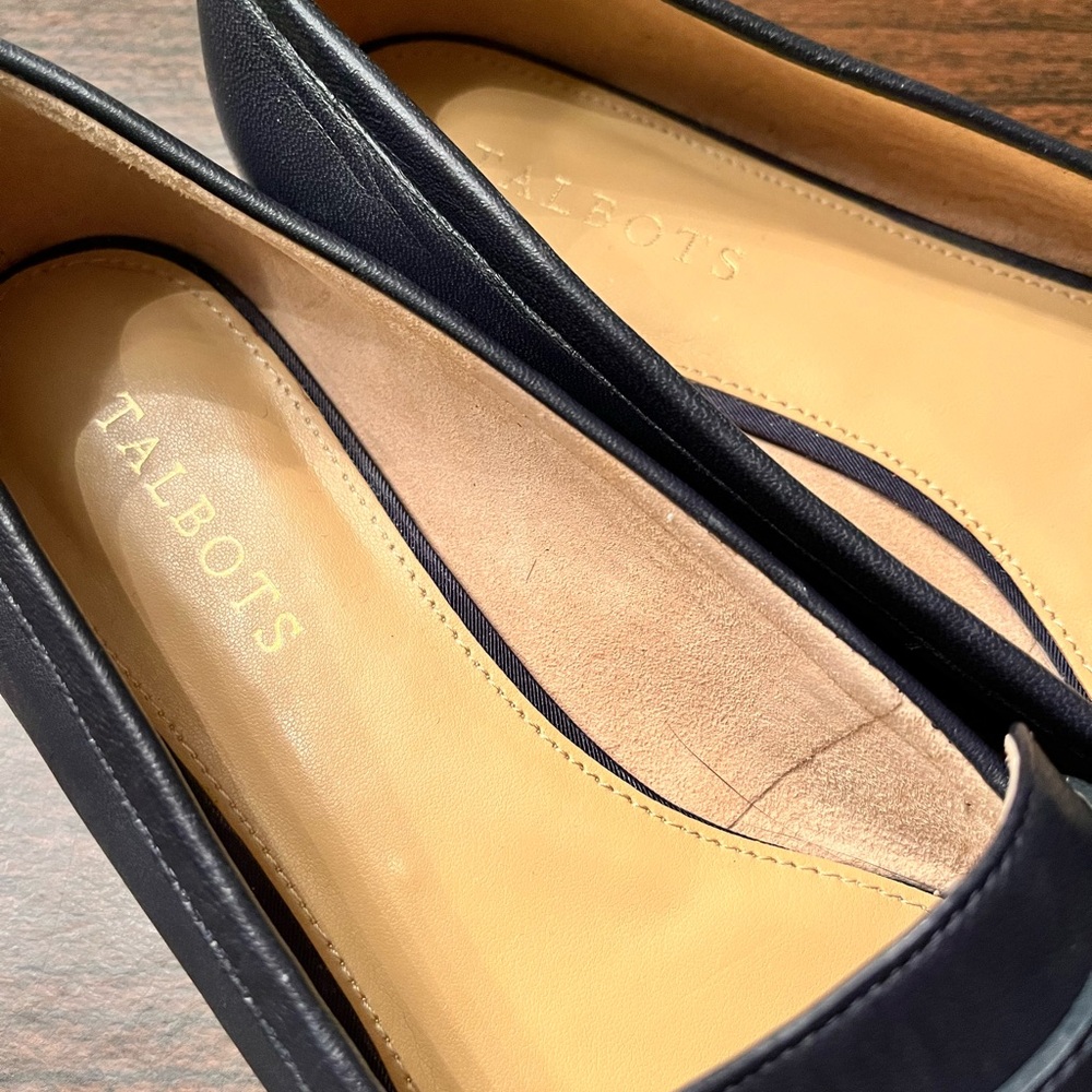 Talbots Navy Blue Flats - image 2